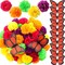 50 Pieces Marigold Flower Heads and 12 Monarch Butterfly for Dia De Los Muertos Decorations Diwali Indian Home DIY Wreath Garland Craft Halloween Day of The Dead Decorations(Multicolor)